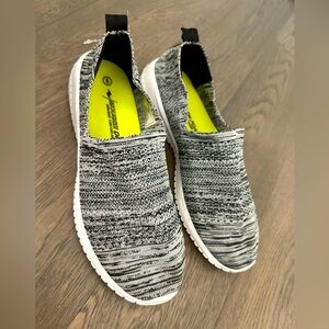Grey slip on shoes